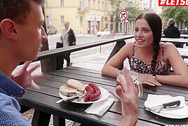 Sexy Czech Brunette Gets Fucked Hard In Her Tight Pussy During Date – Charlie Dean And Eveline Dellai