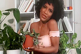 Demi Sutra In Beautiful Babe Takes Care Of Her Plants By Squirti